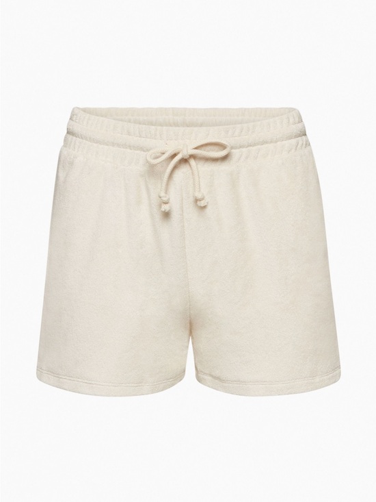 Wilfred Pants - Wilfred Cream Terry Drawstring Athletic Shorts